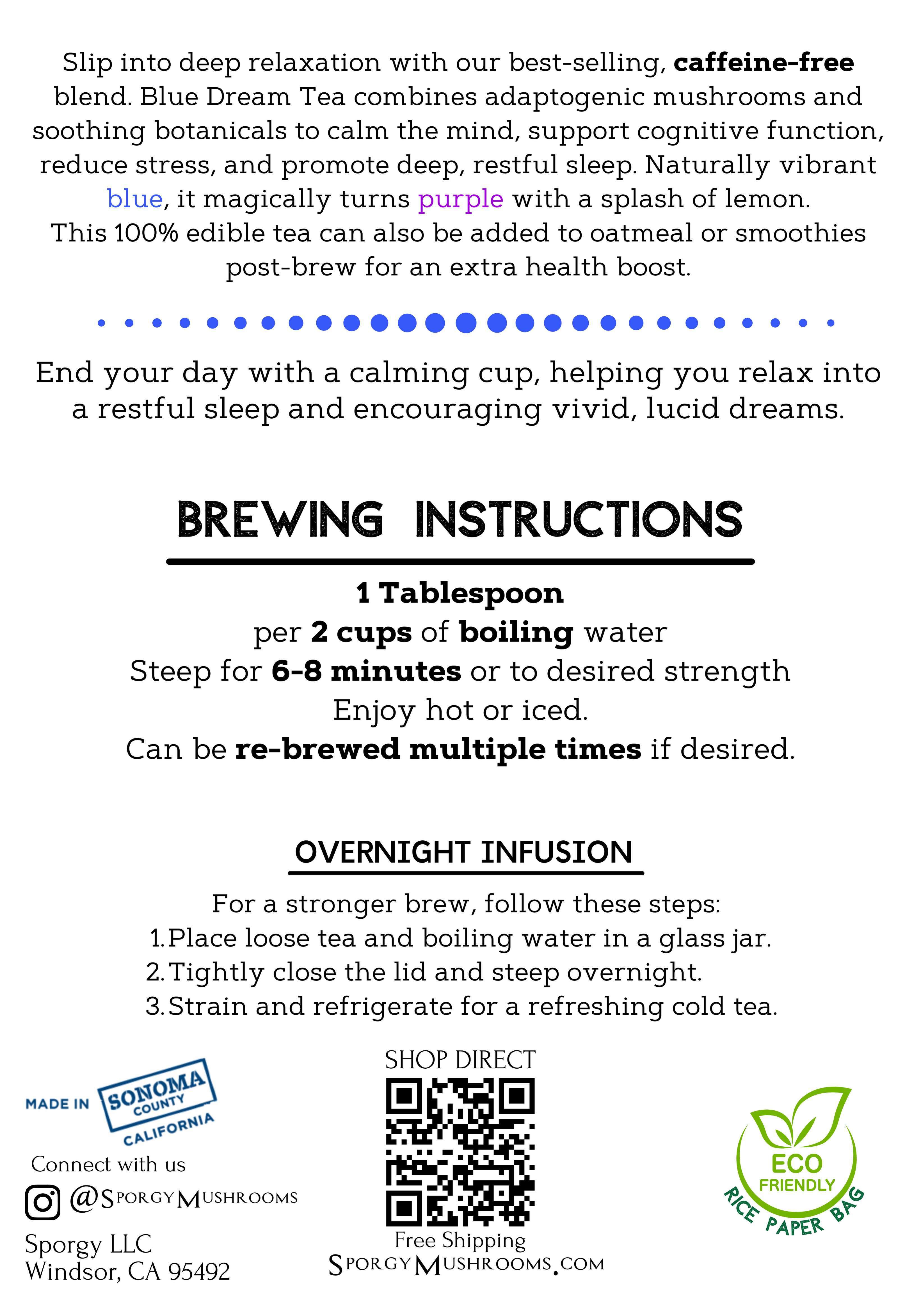 Mush Love Blue Dream Tea