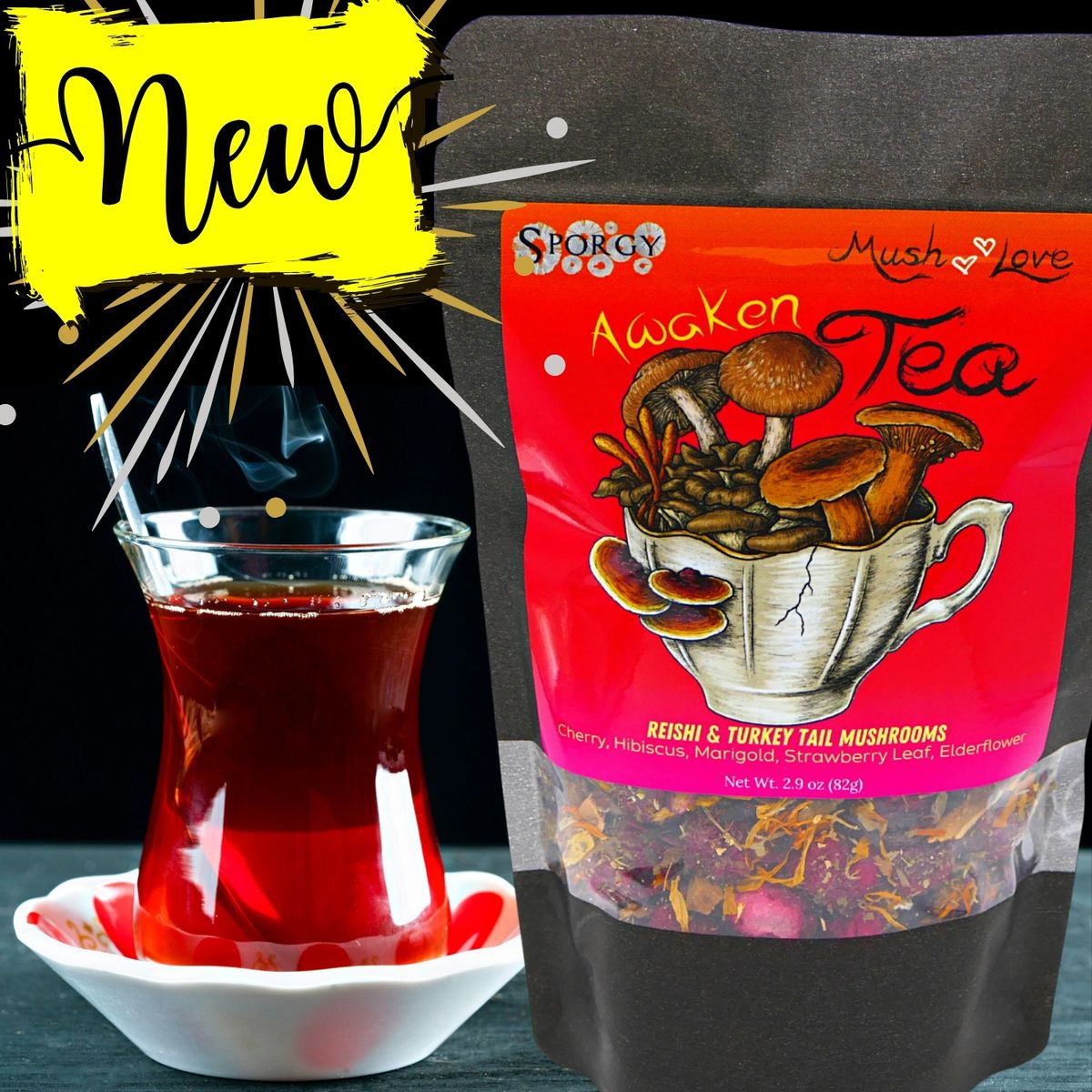 Mush Love Awaken Tea