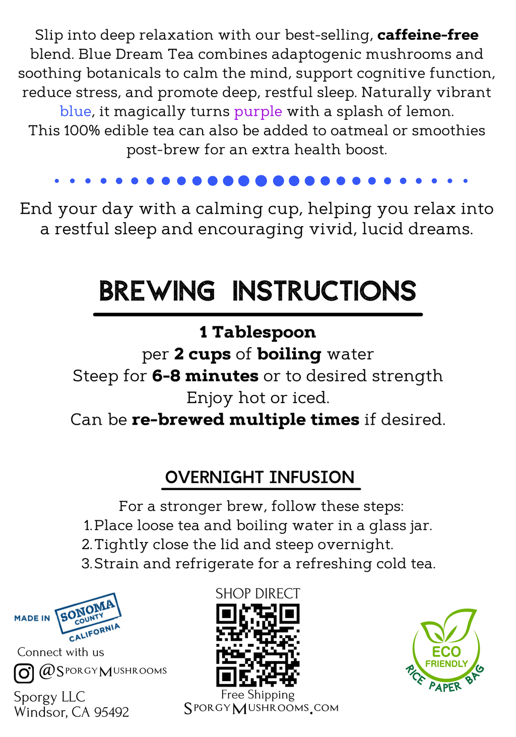Mush Love Blue Dream Tea