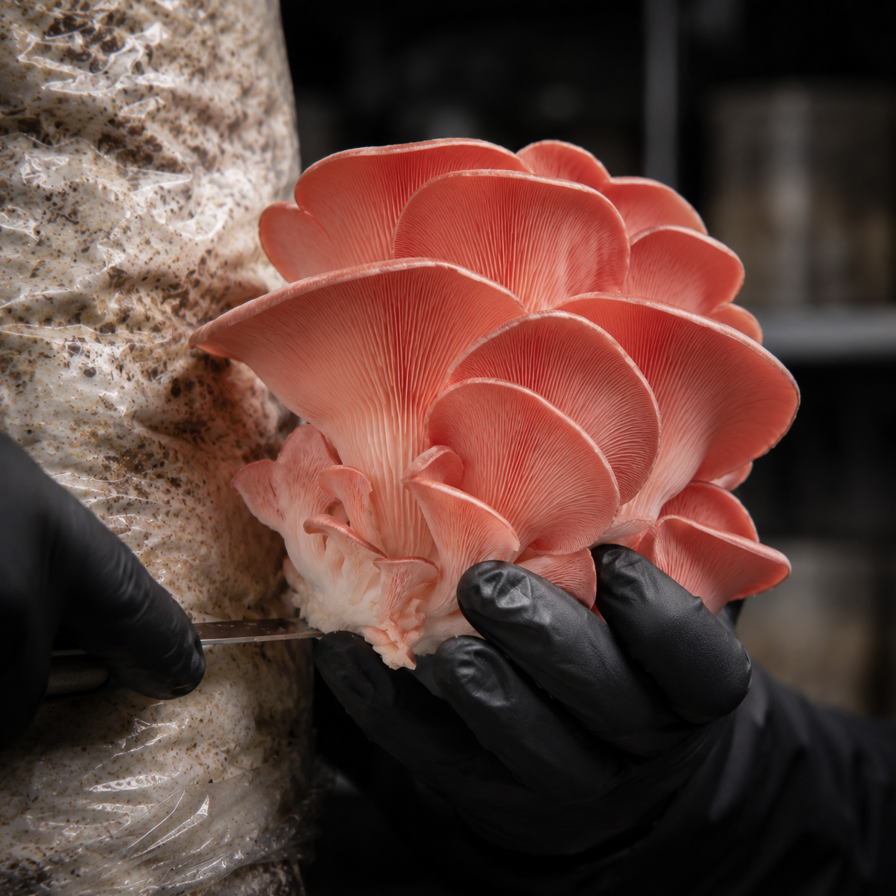 Fresh Pink Oyster Mushrooms | Local Pickup Only
