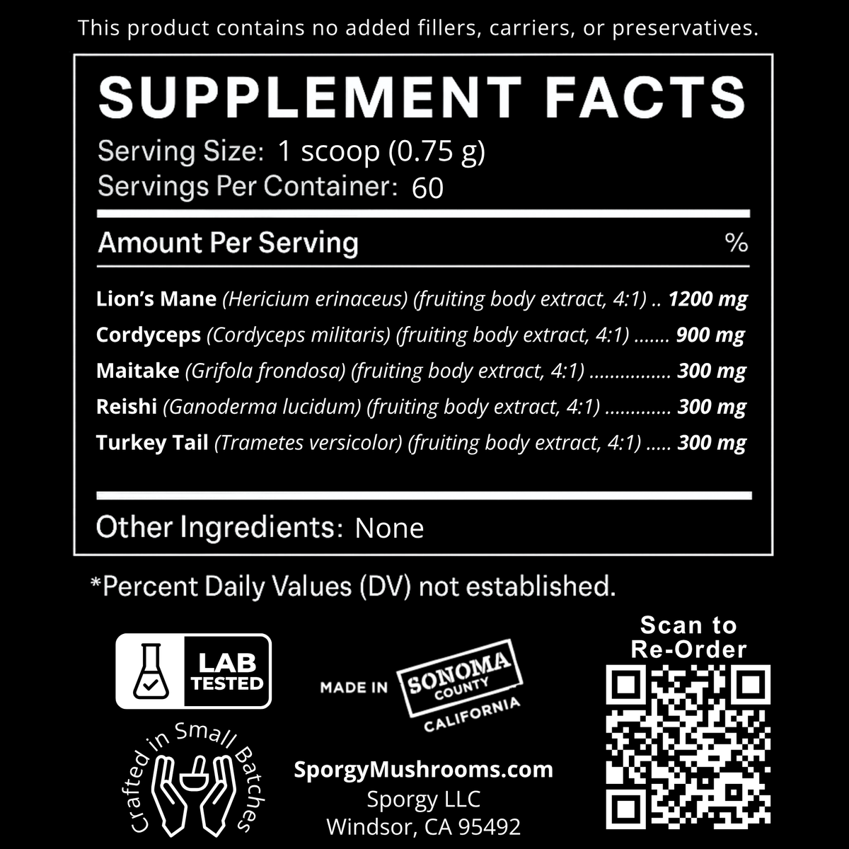 Myco-Dose® Powdered Extract Blend - Starter Jar
